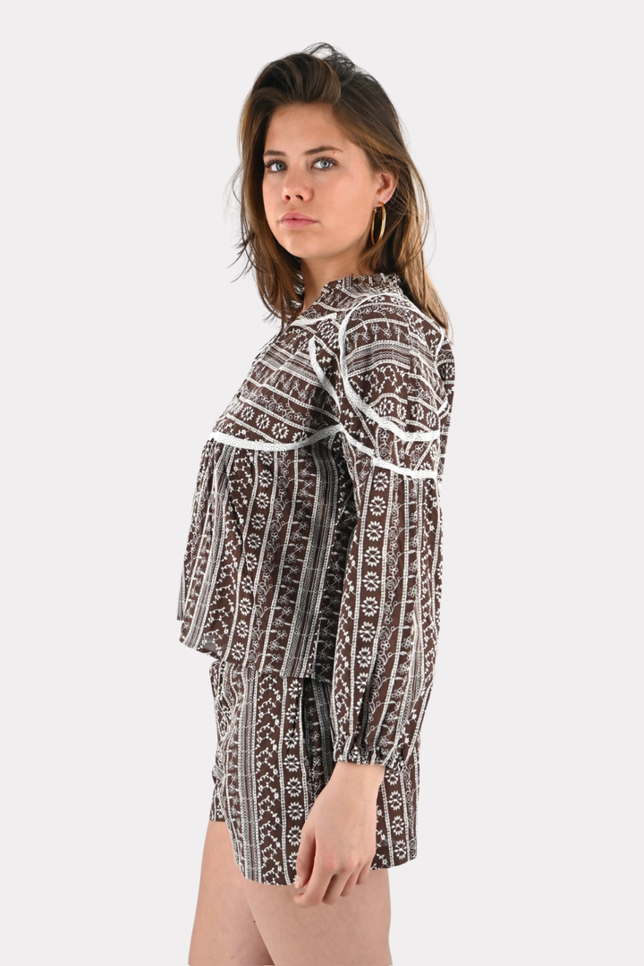 Dune blouse - bruin