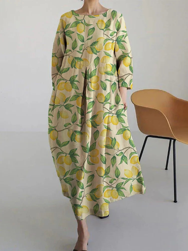 MARIËLLE | Midi Jurk met Bloemenprint en Comfortabele, Luchtige Stijl Perfect voor de Zomer