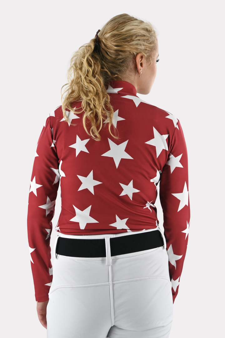 Starry ski pully - bordeaux