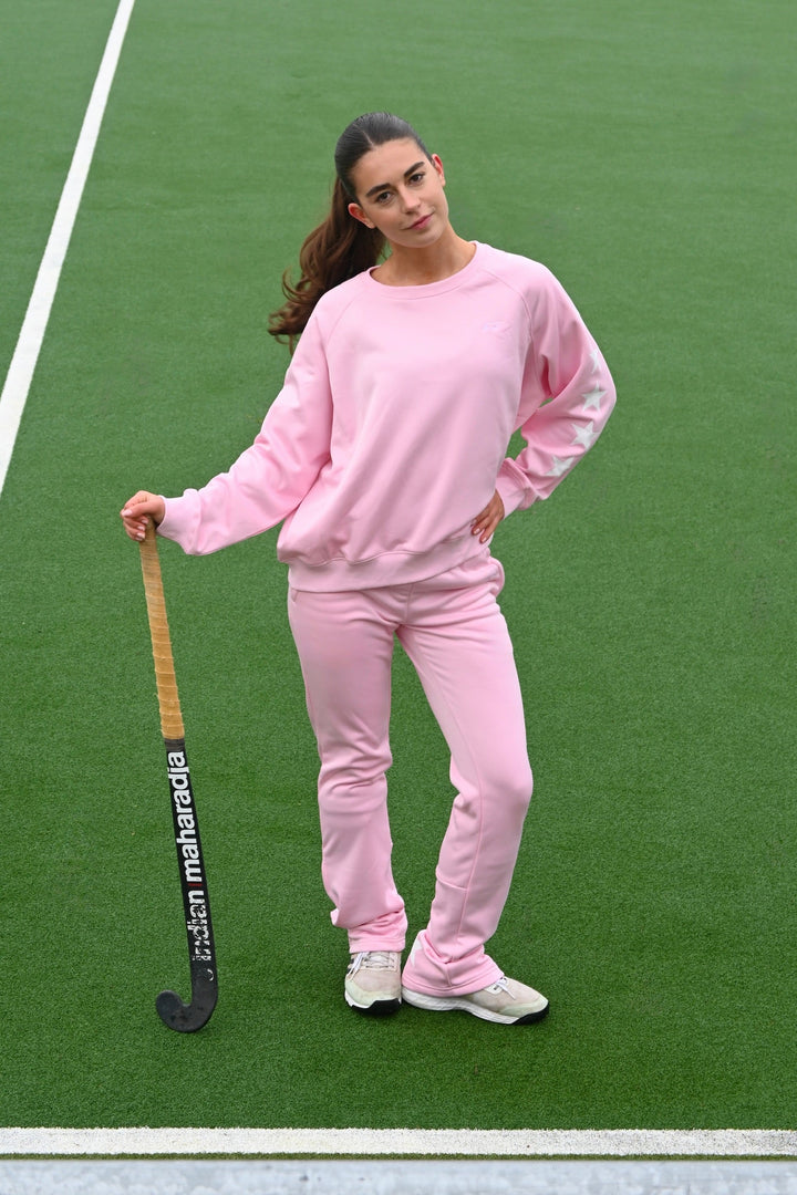 Trainings tiger sweater - baby roze