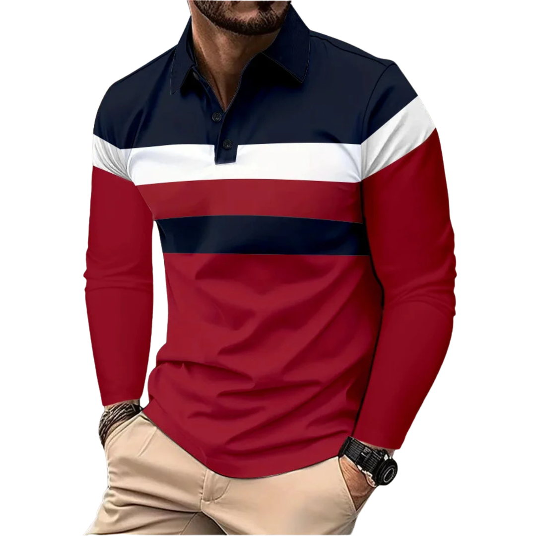 MAXIMILIAN | POLO MET TRICOLORE STREPEN VOOR HEREN