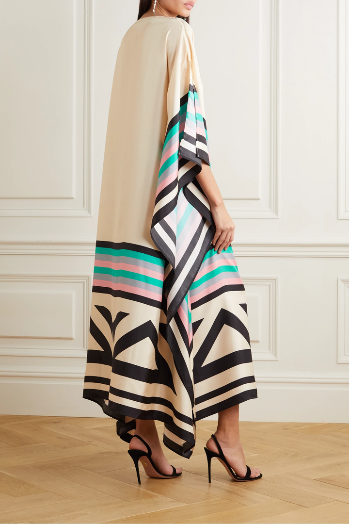 JADA | Boho Chic Caftan met Grafische Print