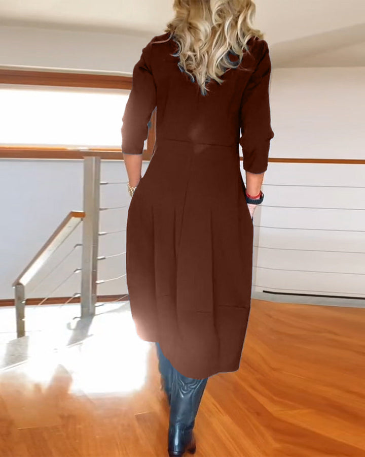 VANESSA | Elegante Maxi Jurk die het Silhouet Verfijnt en Dagelijks Comfort Biedt
