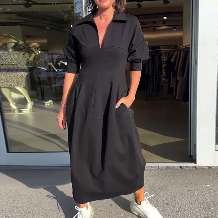PATRICIA | Midi Jurk met Elegante Lijn en Maximale Comfort van Ochtend tot Avond