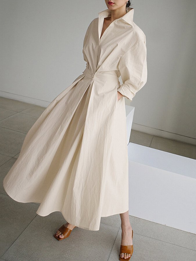NORA | Lange Elegante Jurk voor een Tijdloze en Verfijnde Stijl