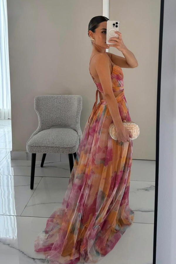 FIORA | Maxi Boheemse Jurk met Romantische Bloemenprint