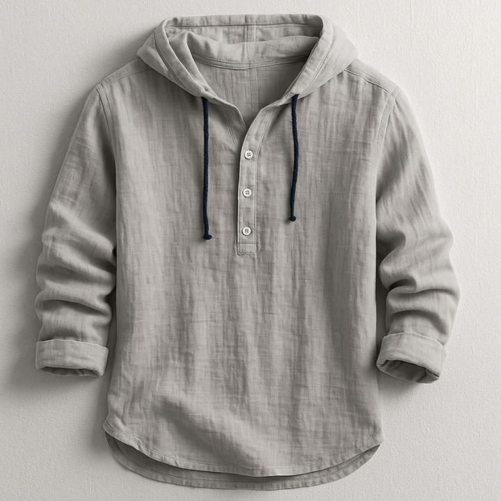 SAM | Luxe Linnen Hoodie-Overhemd