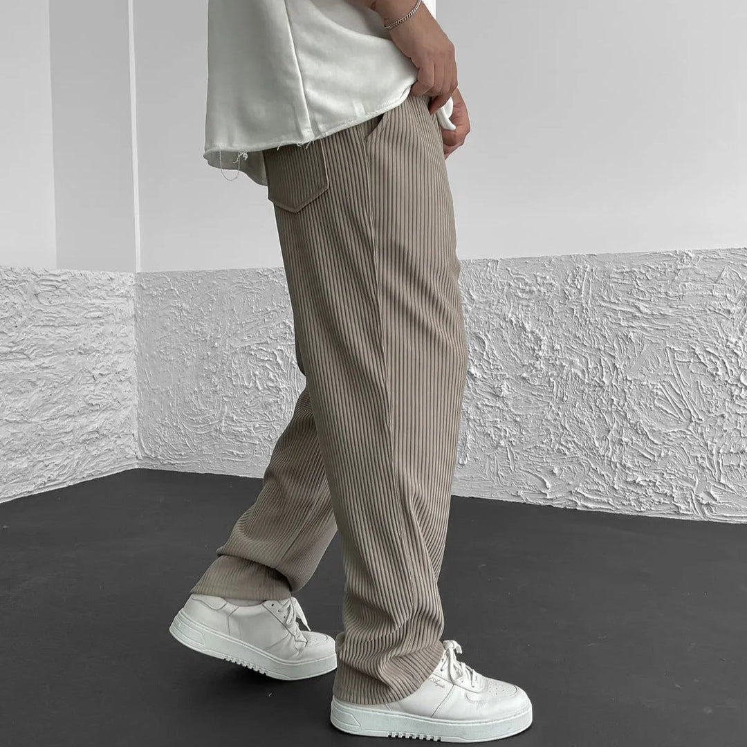 MAISON LORÉA | Premium Ribgebreide Lounge Pantalon