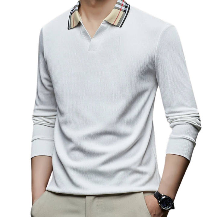 ALEXANDER | ELEGANTE POLO MET RUITKRAAG VOOR HEREN