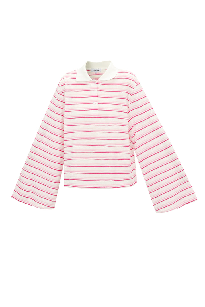 Gestreepte stretch polo set