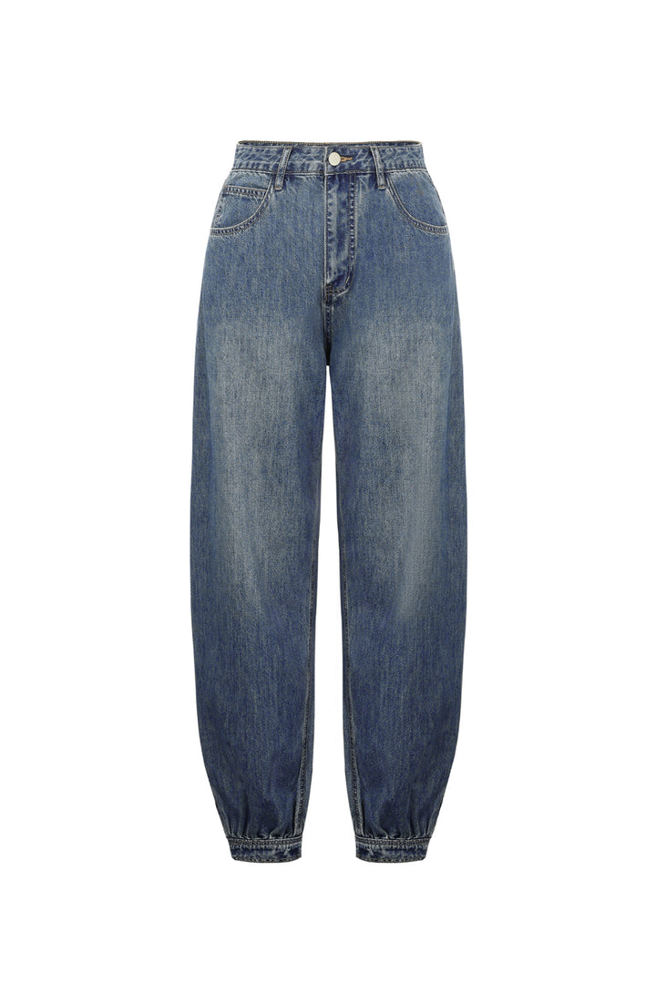 Ballonjeans met knoopsluiting aan de onderkant