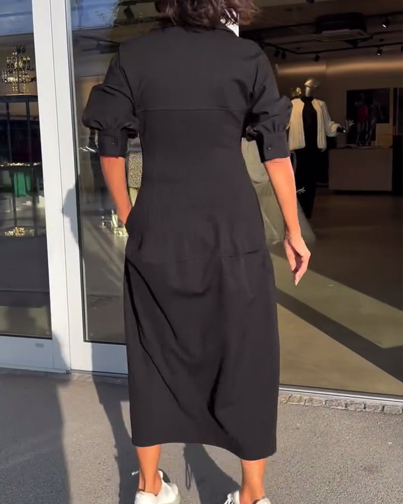 PATRICIA | Midi Jurk met Elegante Lijn en Maximale Comfort van Ochtend tot Avond