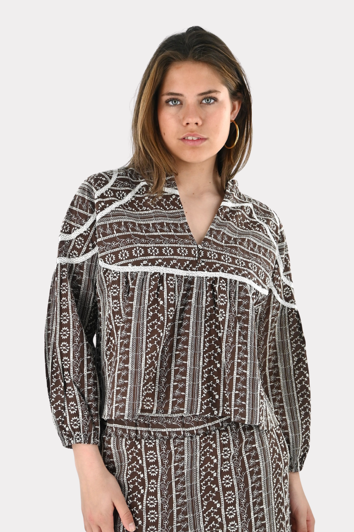 Dune blouse - bruin