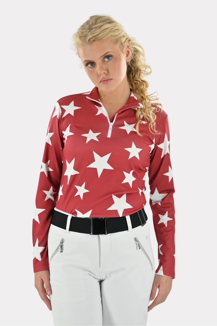 Starry ski pully - bordeaux