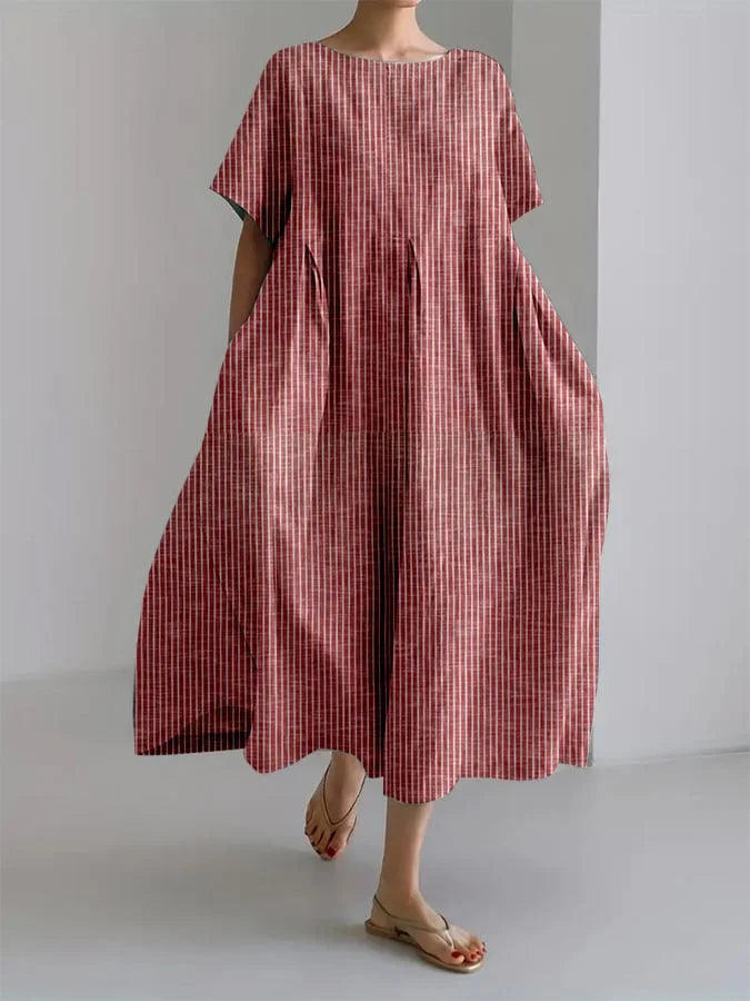 VERA | Lange Casual Jurk met Comfortabele Snit en Retro Stijl voor Elke Dag