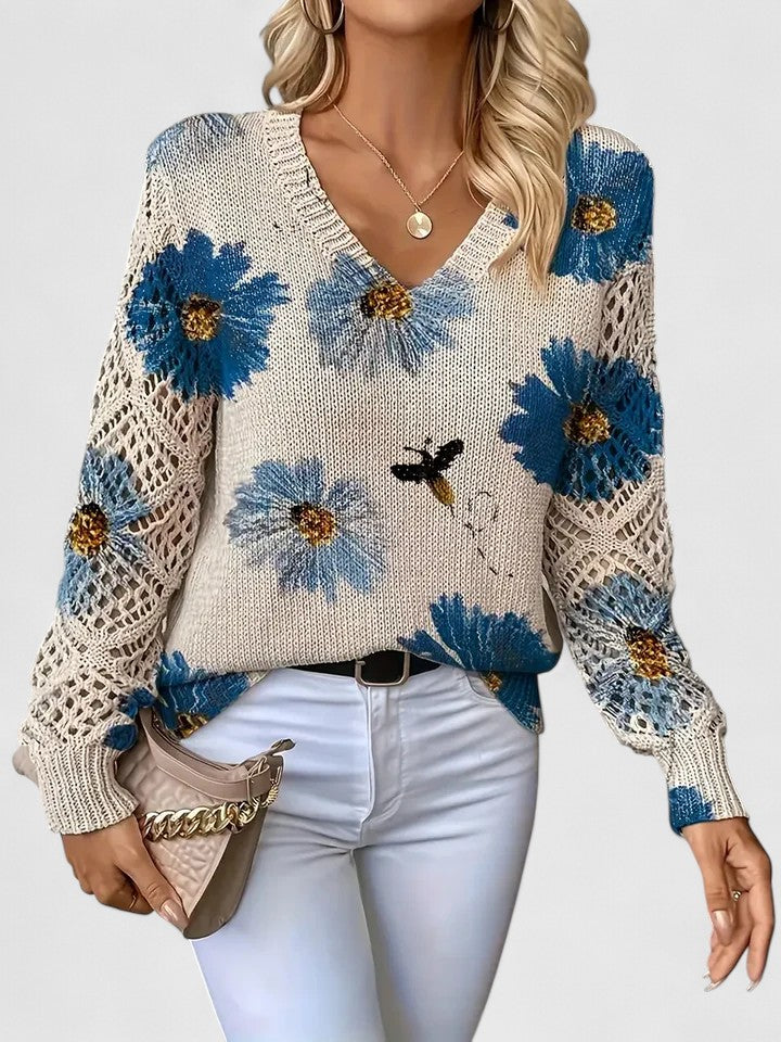 ANNIEK | Elegante trui met bloemendessin