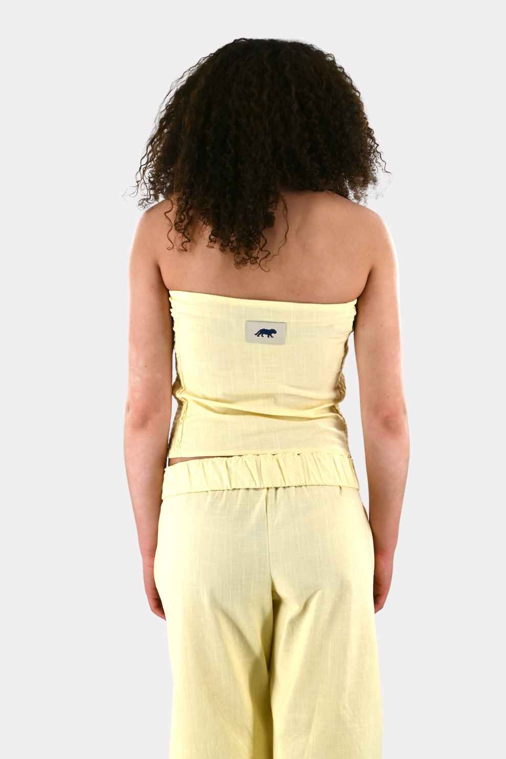 Tiger tube top - butter yellow
