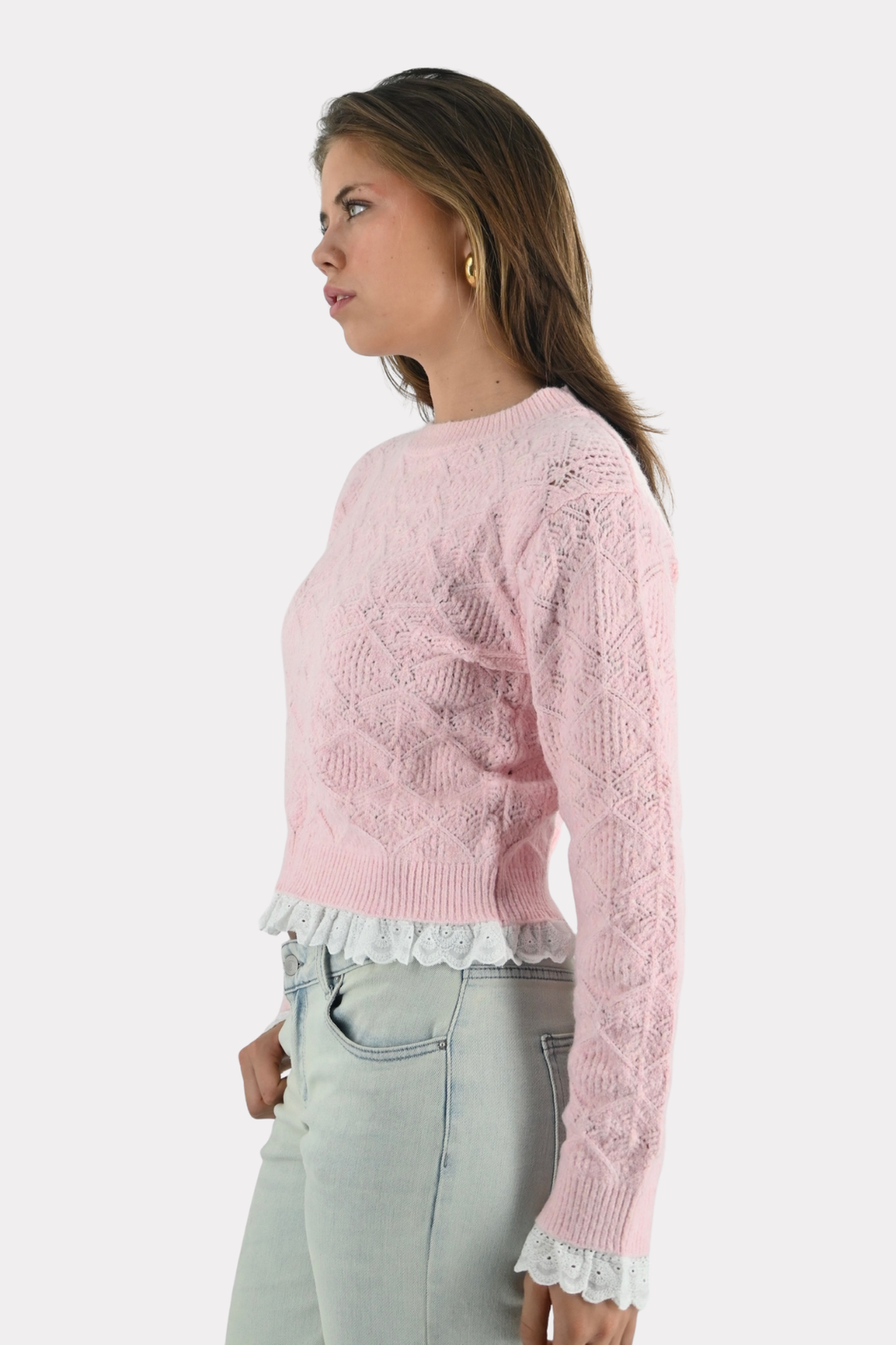 Amber knit - baby roze