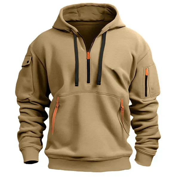 ZANE | Heren Hoodie met Warm Comfort en Stijlvol Functioneel Design. 1+1 Gratis