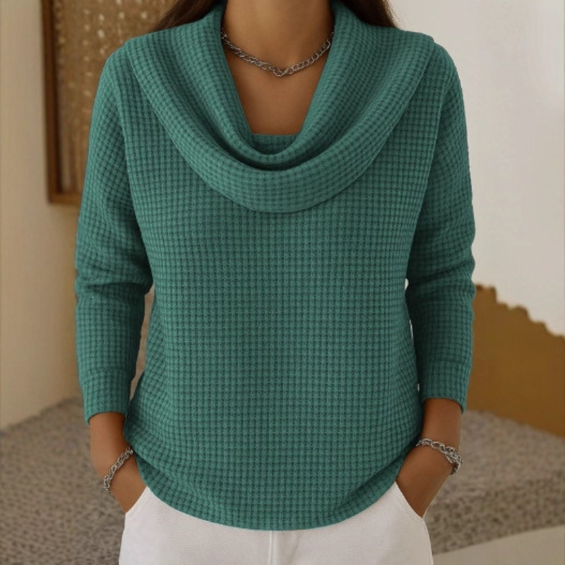 SIRA™ | Elegante Trui met Warm Comfort en Vloeiende Watervalhals voor Elke Dag