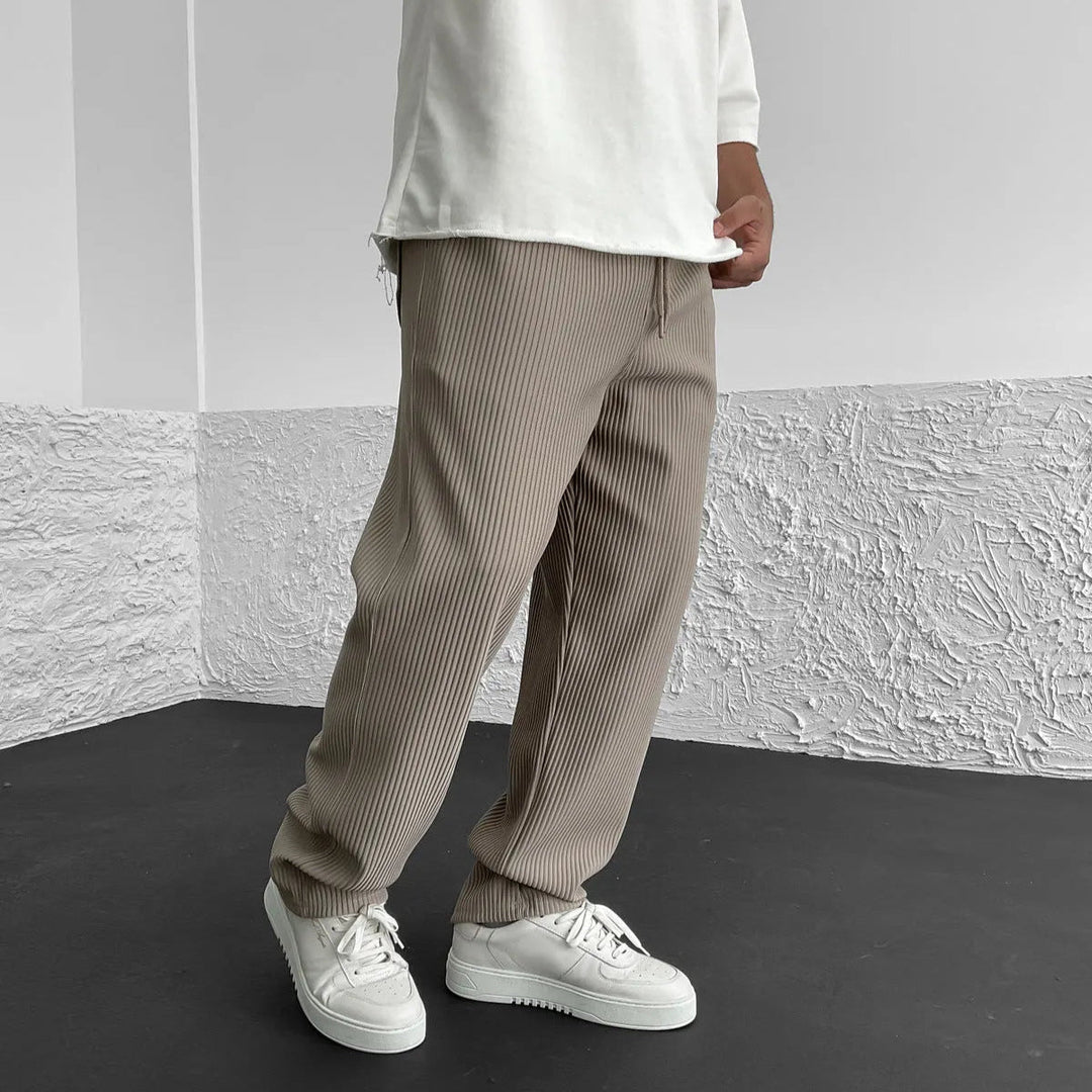 MAISON LORÉA | Premium Ribgebreide Lounge Pantalon