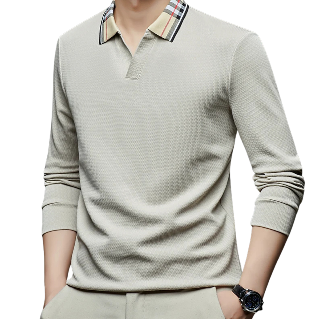 ALEXANDER | ELEGANTE POLO MET RUITKRAAG VOOR HEREN