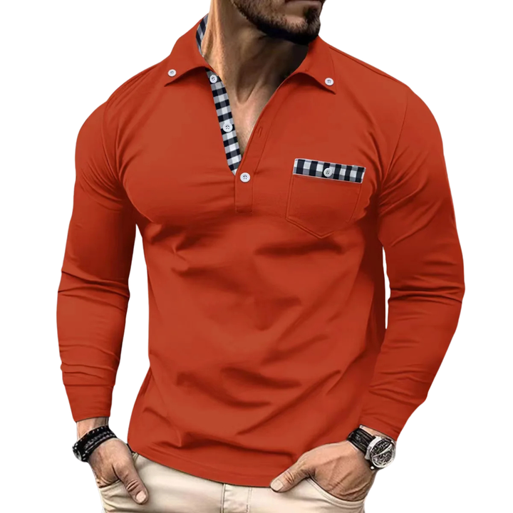 JORICK | ELEGANTE POLO MET RUITDETAILS VOOR HEREN