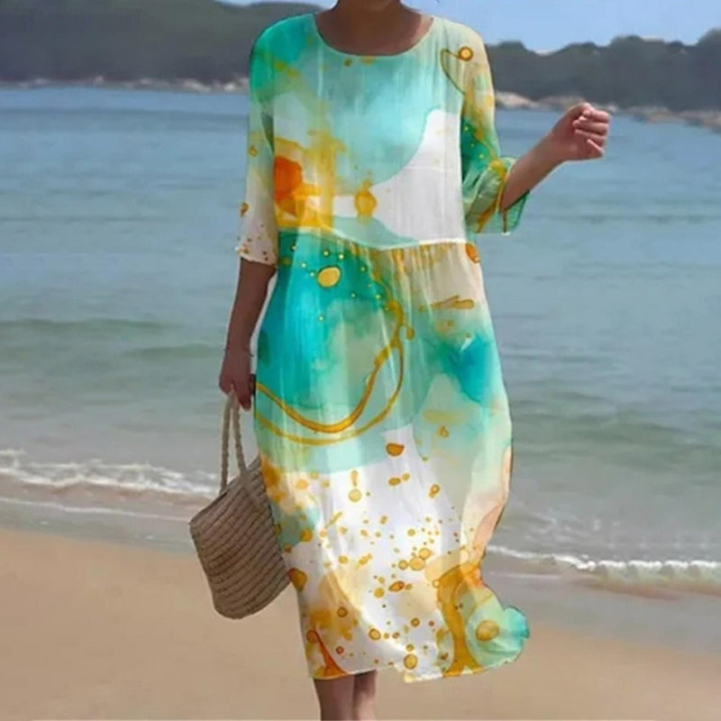 LOLA | Elegante en Comfortabele Bloemenjurk voor Zonnige Dagen