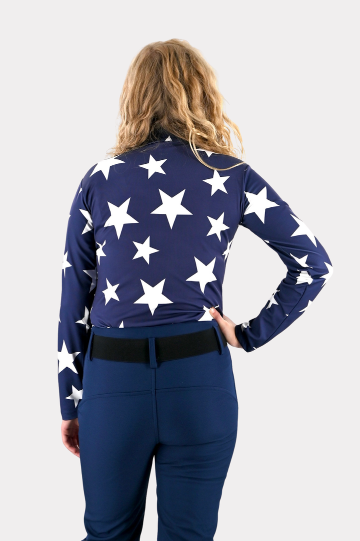 Starry ski pully - navy