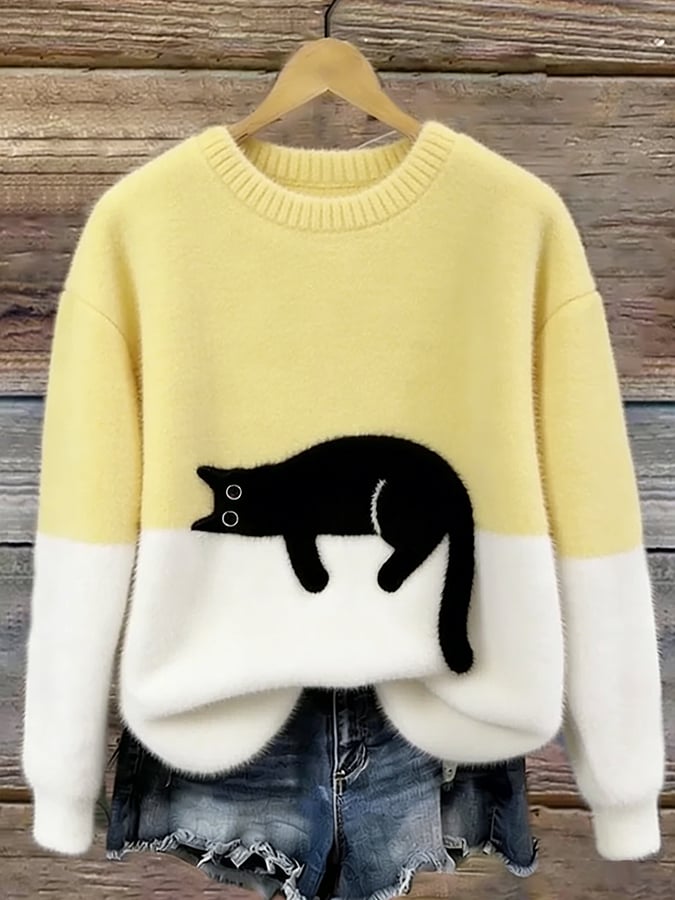 LARA | Dames Hoodie met Kattenprint