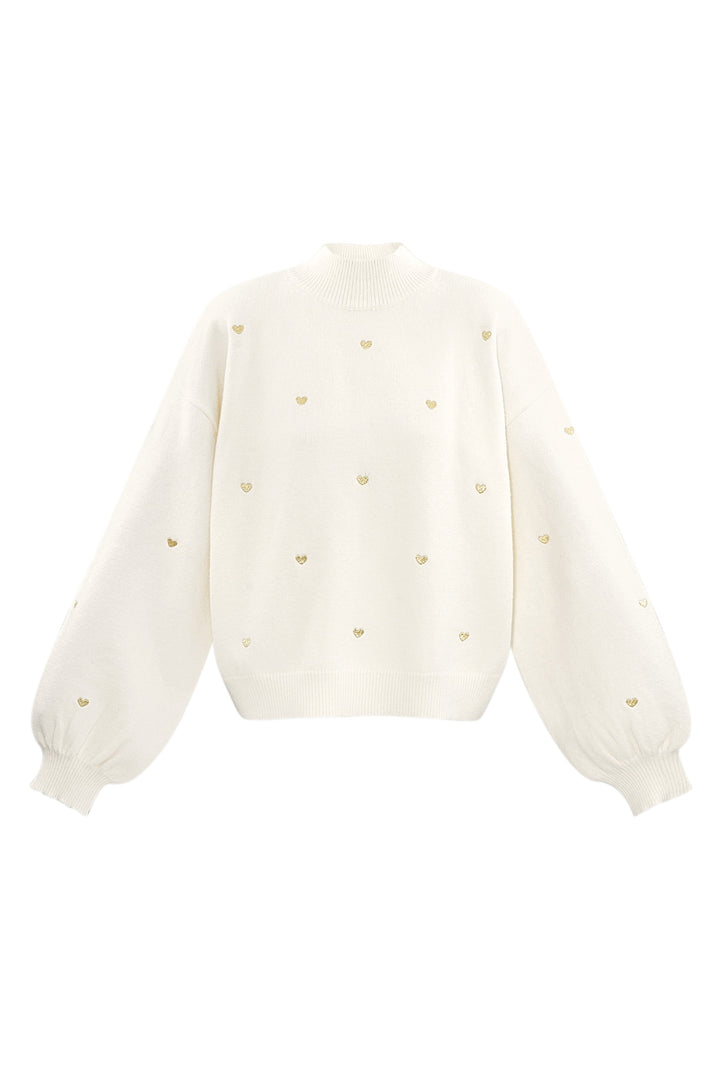 Acryl Gebreide Trui Casual Hart Patroon Herfst/Winter