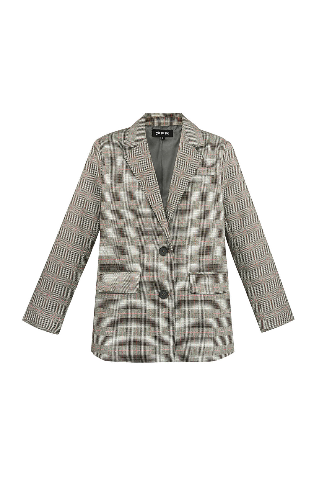 Polyestervezel Vrouwen Suit Set Conservatief Geruit Herfst/Winter