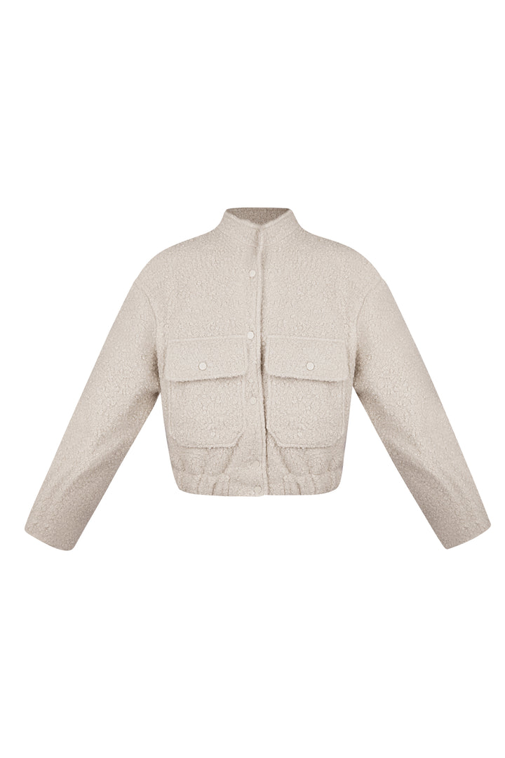 Geweven Polyestervezel Vrouwen Jas Casual Solide Kleur Herfst/Winter