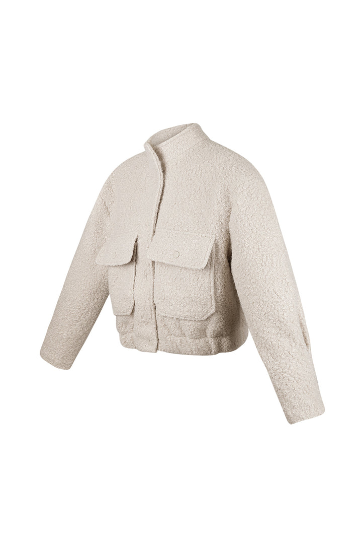 Geweven Polyestervezel Vrouwen Jas Casual Solide Kleur Herfst/Winter