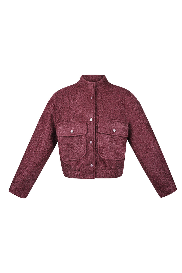 Geweven Polyestervezel Vrouwen Jas Casual Solide Kleur Herfst/Winter