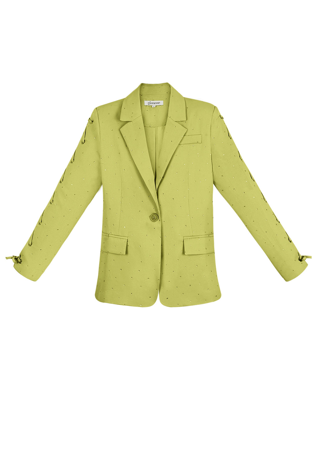Polyester Vrouwen Jas Set Met Veters Op Mouw