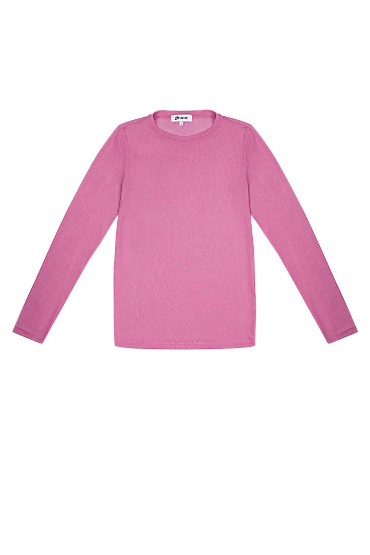Polyester Vrouwen Lange Mouw Top Doorzichtig Mesh Sportief