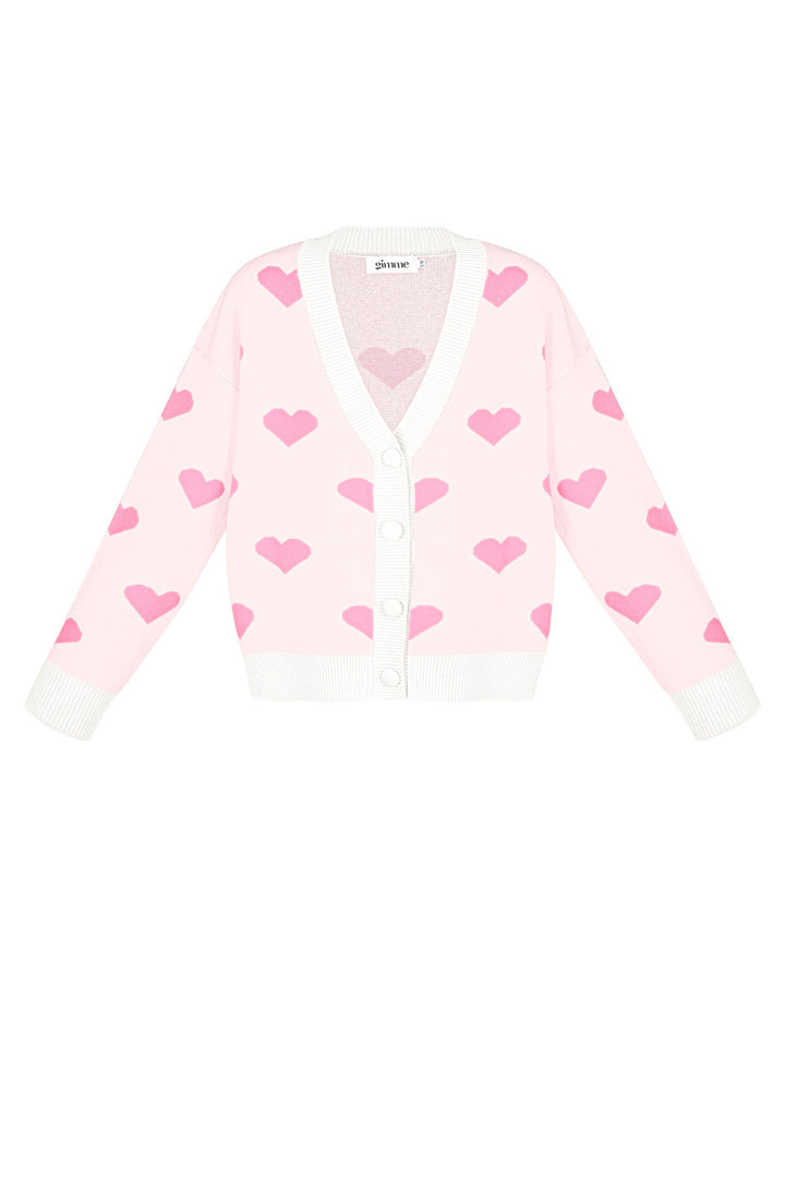 Viscose Gebreide Dames Trui Leuk Hart Patroon Herfst/Winter