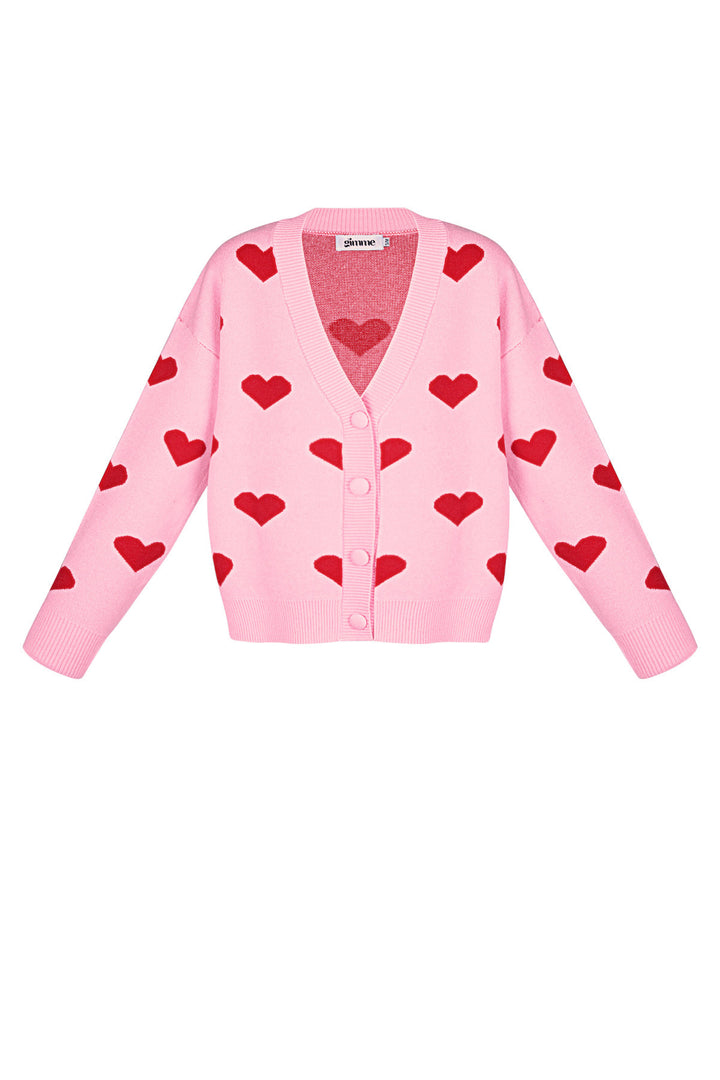 Viscose Gebreide Dames Trui Leuk Hart Patroon Herfst/Winter