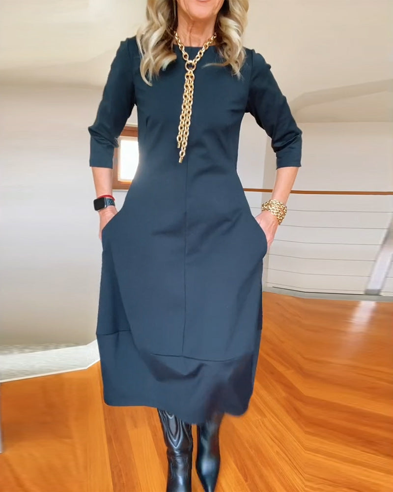 VANESSA | Elegante Maxi Jurk die het Silhouet Verfijnt en Dagelijks Comfort Biedt