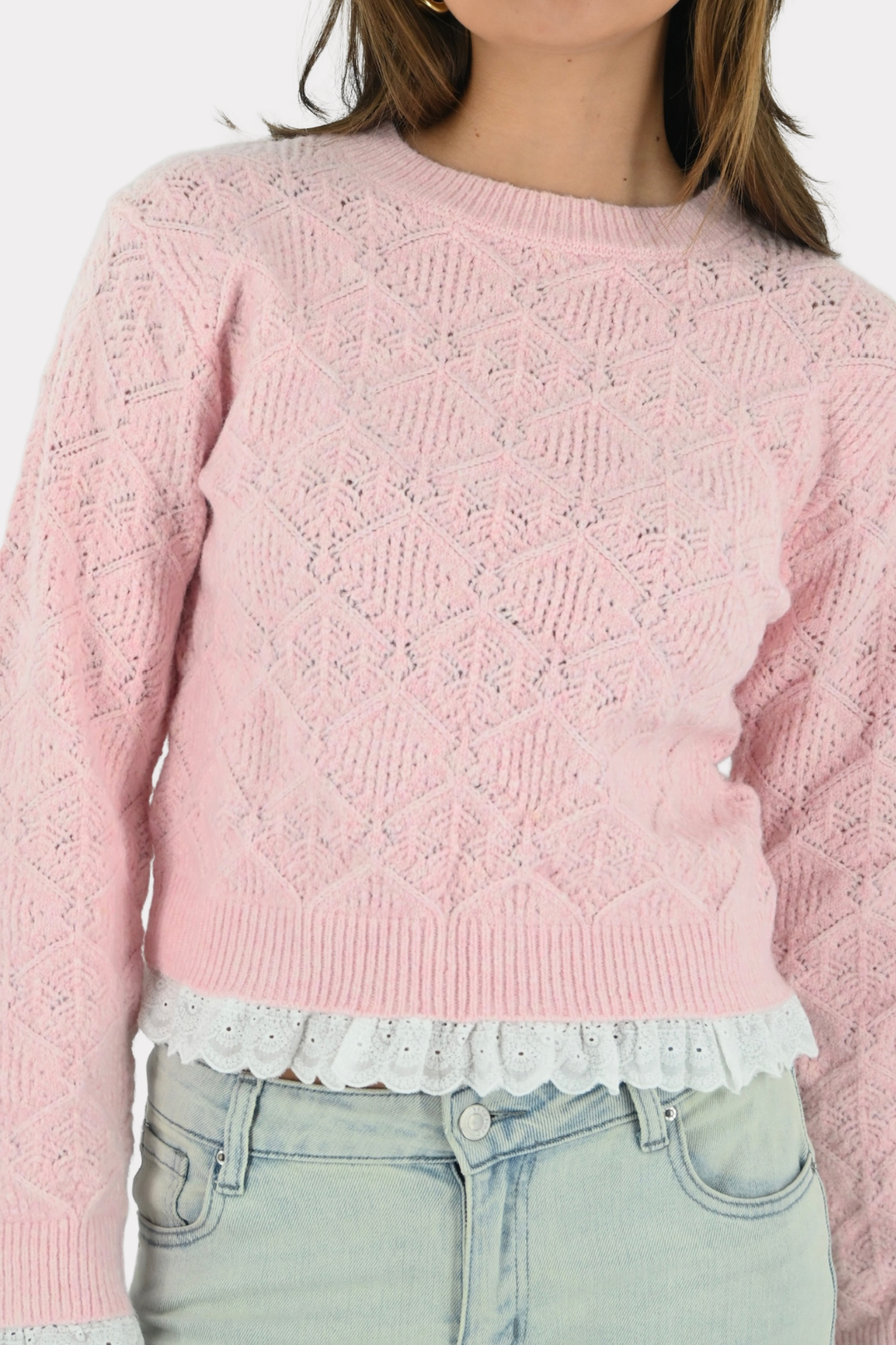 Amber knit - baby roze