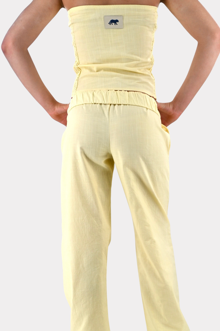 Tiger pants - butter yellow
