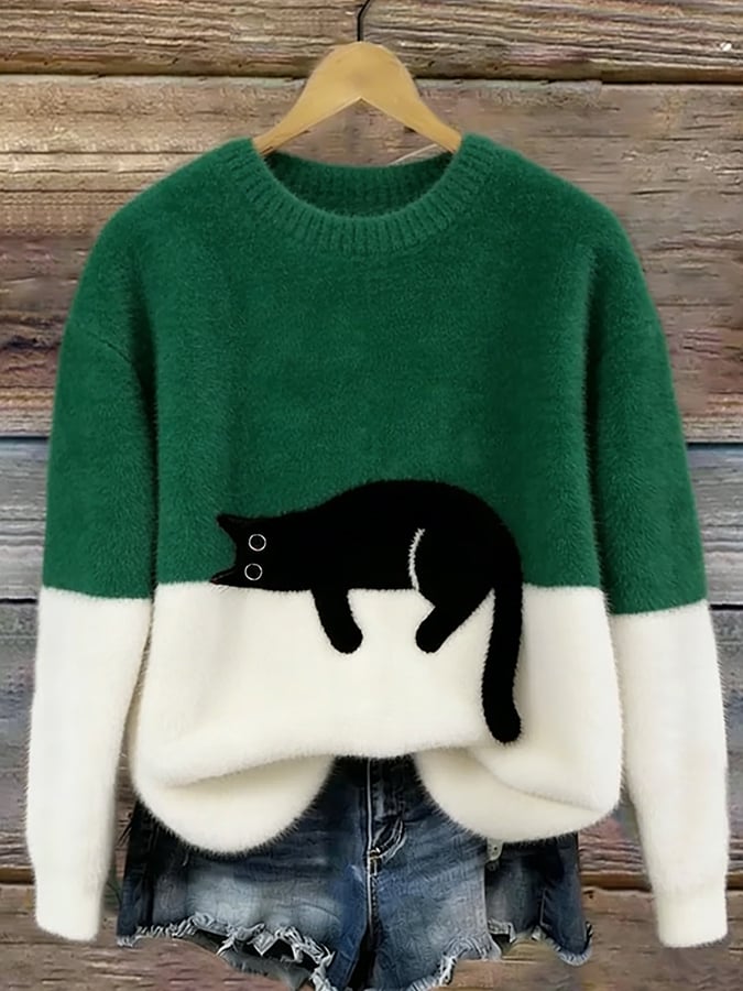 LARA | Dames Hoodie met Kattenprint
