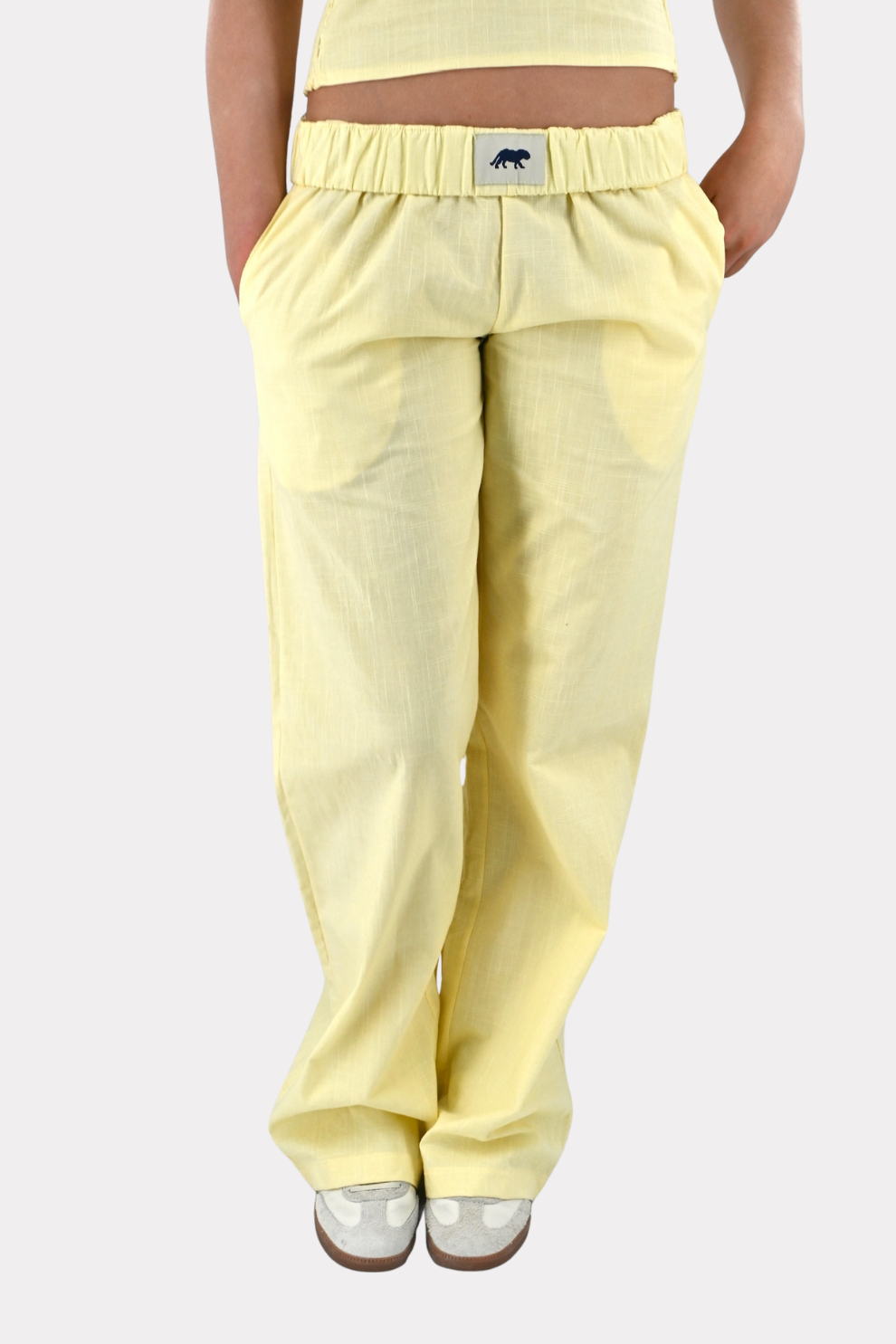 Tiger pants - butter yellow