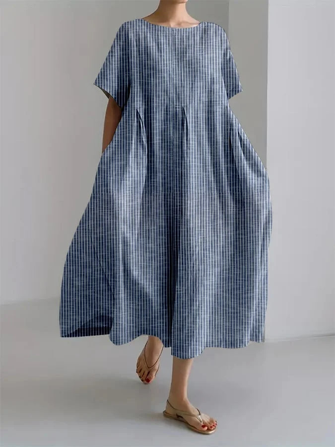 VERA | Lange Casual Jurk met Comfortabele Snit en Retro Stijl voor Elke Dag