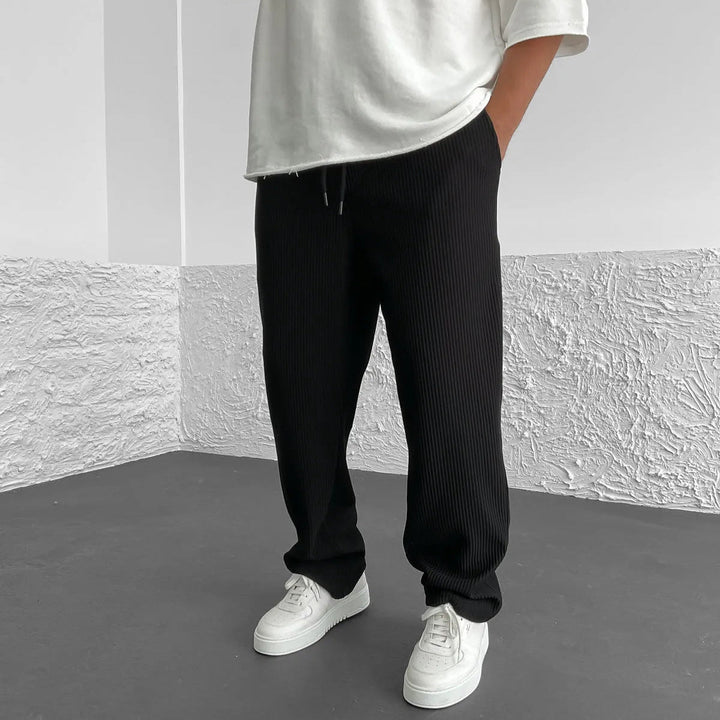 MAISON LORÉA | Premium Ribgebreide Lounge Pantalon