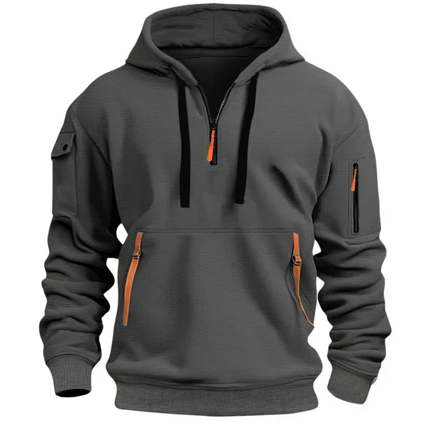 ZANE | Heren Hoodie met Warm Comfort en Stijlvol Functioneel Design. 1+1 Gratis