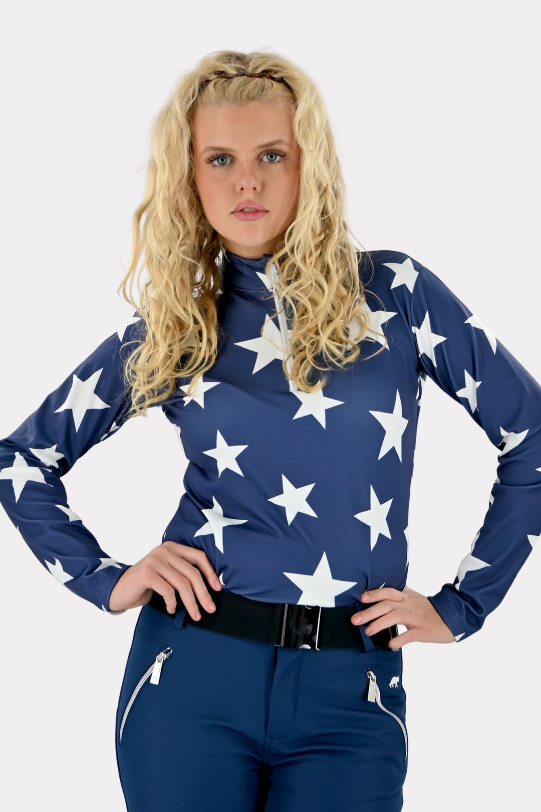 Starry ski pully - navy
