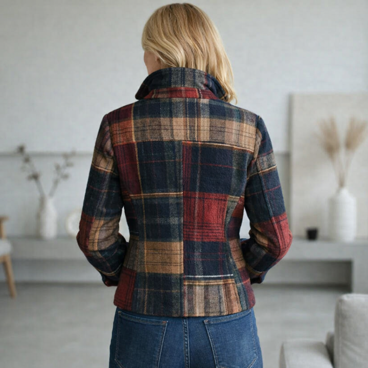 NOA| Geruite Tussenjas met Comfortabele Warmte en Tijdloze Stadsstijl
