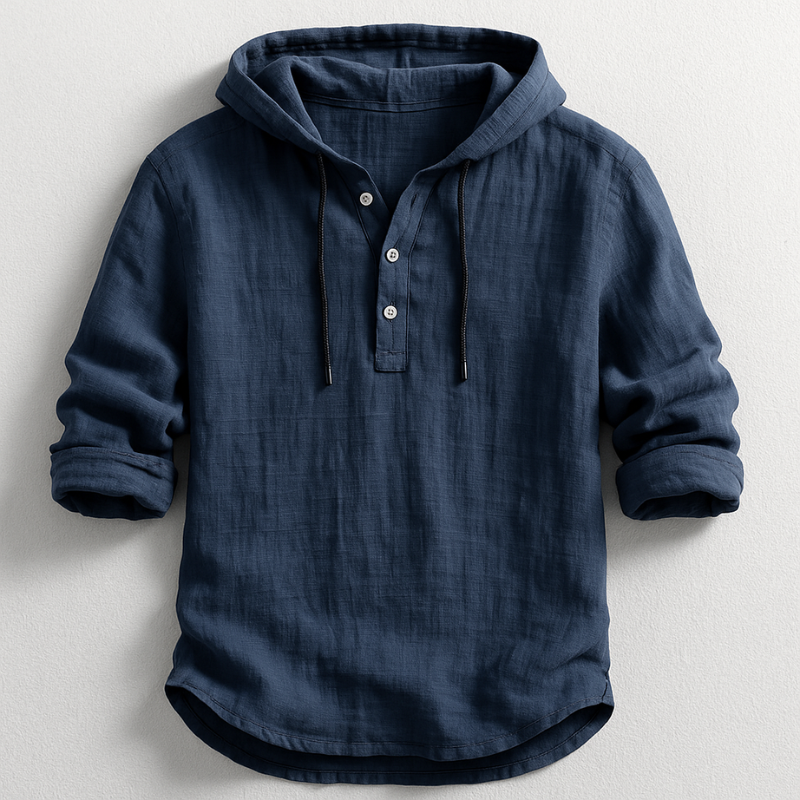 SAM | Luxe Linnen Hoodie-Overhemd